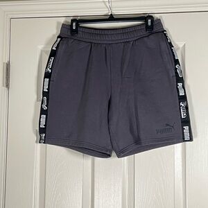 Puma Gray Athletic Shorts Lightweight Elastic Waist